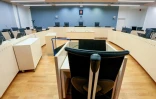 La salle d'audience numéro 250 du tribunal d'Oslo, où se déroule le procès pour viols et maltraitances de Marius Borg Høiby, le 2 février 2026