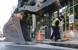 Un travailleur Ă Allentown, Pennsylvanie, aux Etats-Unis, le 6 octobre 2026