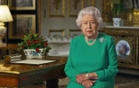 Image diffusée par Buckingham Palace de la reine Elizabeth II, le 5 avril 2020, lors de son allocution télévisée sur l'épidémie du nouveau coronavirus