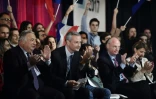 Gérard Larcher, Bruno Le Maire et Patrick Stefanini lors du meeting de Francois Fillon le 25 novembre 2016 à Paris
