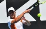 Le Serbe Miomir Kecmanovic lors de son match du 3e tour de l'Open d'Australien face Ă l'Italien Lorenzo Sonego, le 21 janvier 2022