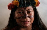 Alessandra Munduruku, de la tribu indigène Munduruku, en février 2017 à Rio de Janeiro