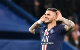 Mauro Icardi, l'attaquant argentin du PSG, après avoir marqué contre le LOSC le 22 novembre 2019 au Parc des Princes. (ARCHIVES)