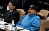 Le président du Nicaragua Daniel Ortega (à droite) et son ministre des Affaires étrangères Denis Moncada, le 16 septembre 2023 au sommet G77+Chine à La Havane