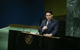 L'ambassadeur israélien Danny Danon à la tribune de l'ONU à New York, le 21 décembre 2017