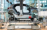 Ligne de fabrication de la Volkswagen ID 3, électrique, à Dresde, en Allemagne, le 8 juin 2021