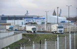 Arrivée de camions dans le port de Calais, en provenance de Grande-Bretagne, vendredi 25 décembre 202O