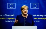 La chancelière allemande Angela Merkel au sommet UE/Balkans à Sofia le 17 mai 2018