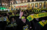 Des supporters du FC Nantes rassemblés en hommage à Emiliano Sala, le 22 janvier 2019 à Nantes