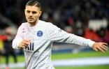 L'attaquant argentin du PSG Mauro Icardi à l'échauffement avant le match contre l'OM, le 27 octobre 2019 au Parc des Princes