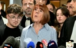 Gisèle Pelicot s'adresse à la presse à sa sortie du palais de justice, à Avignon le 19 décembre 2024