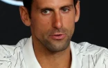 Le Serbe Novak Djokovic, lors d'une conférence de presse, le 19 janvier 2020 avant le début de l'Open d'Australie à Melbourne
