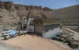 Le chantier de construction d'une deuxième centrale sur le barrage hydroélectrique de Kajaki, dans la province du Helmand, le 21 mars 2021 en Afghanistan