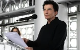 Le président de l'Institut du Monde Arabe (IMA), Jack Lang, lors d'une cérémonie d'adieu après sa démission de la présidence de l'IMA, le 16 février 2026 à Paris