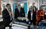 Jean Castex et Elisabeth Borne visitent l'usine BIC à Montévrain le 14 septembre 2020