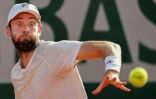 La détermination de Quentin Halys opposé à l'Italien Mattia Bellucci à Roland-Garros le 24 mai 2026