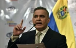 Le procureur général vénézuélien Tarek William Saab lors d'une conférence de presse, le 14 février 2019 à Caracas