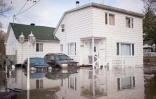 Inondations dans le quartier Pierrefonds de Montréal le 8 mai 2017