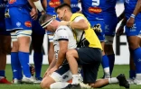 Le talonneur de Montpellier Guilhem Guirado blessé lors de la finale du Top 14 contre Castres, le 24 juin 2022 au Stade de France