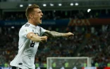 Tony Kroos vient d'inscrire le but victorieux de l'Allemagne sur la Suède, le 23 juin 2018 à Sotchi