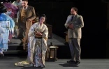 La soprano albanaise Ermonela Jaho, et le ténor américain Bryan Hymel dans " Madama Butterfly" le 7 juillet 2016 à Orange