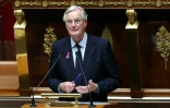 Le Premier ministre Michel Barnier lors de son discours de politique générale à l'Assemblée nationale, le 1er octobre 2024 à Paris