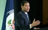 Le secrétaire d'Etat américain Marco Rubio lors d'une conférence de presse à Washington, le 4 février 2026