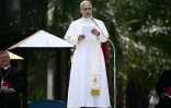 Le pape Léon XIV à Acerra, près de Naples, le 23 mai 2026