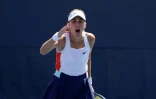 La Suissesse Belinda Bencic contre la Roumaine Sorana Cirstea à l'US Open, le 1er septembre 2022 à New York