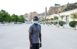 Mame Cisse, un Sénégalais venu faire la cueillette à Fraga à l'ouest de Barcelone, le 25 juin 2020