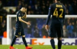 La déception de Stephan El Shaarawy et les Monégasques après leur défaite face à Tottenham à Londres, le 10 décembre 2015