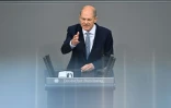 Le vice-chancelier et ministre des Finances allemand Olaf Scholz, devant le Bundestag à Berlin le 7 septembre 2021