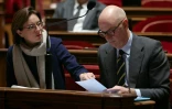 La ministre aux Comptes publics Amélie de Montchalin et le ministre de l'Economie Roland Lescure au Sénat lors de l'examen du budget, le 27 novembre 2025 à Paris
