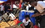 Des migrants à bord de l'Ocean Viking, en Méditerranée, le 20 août 2019.