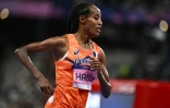 L'athlète néerlandaise Sifan Hassan sur le 10.000 m aux JO de Paris, le 9 août 2024 au stade de France, à Saint-Denis