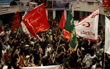 Sit-in des partisans du leader chiite irakien Moqtada Sadr au Parlement à Bagdad, le 4 août 2022 