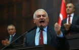 Le Premier ministre turc Binali Yildirim devant le Parlement le 19 juillet 2016 à Ankara