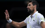 Le Français Jérémy Chardy face au Chilien Christian Garin au 3e tour du Masters 1000 de Paris, le 31 octobre 2019  