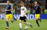L'attaquant allemand Timo Werner contrôle le ballon lors du match face à la Suède au Mondial, le 23 juin 2018 à Sotchi
