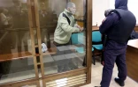 Image tirée d'une séquence fournie par le service de presse du tribunal municipal de Moscou, le 7 octobre 2024, montrant l'Américain Stephen Hubbard, accusé d'avoir combattu en tant que mercenaire pour l'Ukraine, lors d'une audience consacrée à son verdict, à Moscou