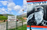 Une fresque murale de Ratko Mladic, l'ex-chef militaire des Serbes de Bosnie, à l'entrée de la ville de Kalinovik, le 22 mai 2021 en Bosnie-Herzégovine