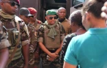 Le colonel Michael Randrianirina (C) à Antananarivo, le 16 octobre 2025