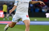 Matteo Guendouzi avec l'Olympique de Marseille contre le PSG en Ligue 1 le 17 avril 2022 au Parc des Princes