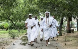 Des prêtres vaudou avant une cérémonie de purification à Be, un quartier ouvrier de Lomé, le 7 juillet 2017
