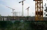 Sur un chantier du groupe Evergrande à Pékin, le 13 septembre 2021