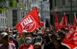 Manifestation à Madrid pour réclamer des hausses de salaires et des mesures face à l'inflation, le 1er mai 2022
