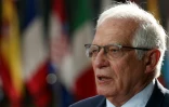 Le chef de la diplomatie européenne Josep Borrell s'adresse à des journalistes, à Bruxelles le 19 avril 2021