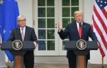 Le président de la Commission européenne Jean-Claude Juncker (à gauche) et le président américain Donald Trump à Washington, le 25 juillet 2018.