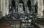 Les dégâts à l'intérieur de Notre-Dame, le 16 avril 2019