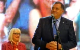 Le Serbe Milorad Dodik, lors d'un meeting électoral, le 2 octobre 2018 à Doboj, en Bosnie